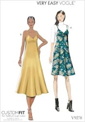 9278 Vogue Very Easy Strappy Lined Slip Dress Lengths Pattern 6-14 New
